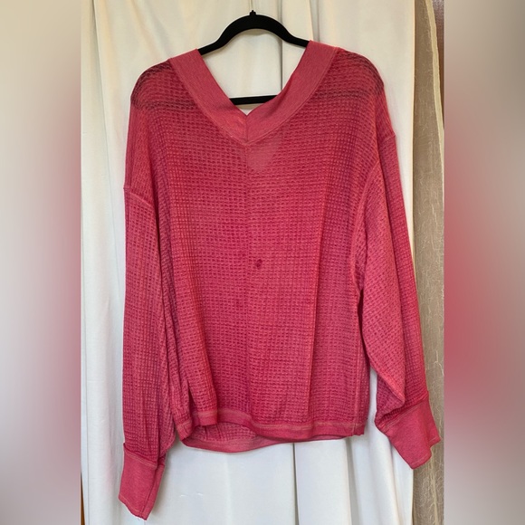 Free People We The Free Southside Thermal Top Pink - Picture 5 of 7